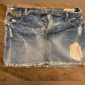 Stylish Blue Denim Mini Skirt